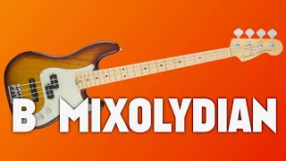 B Mixolydian Bass Backing Track [upl. by Garlinda416]