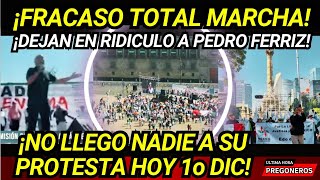 ¡FRACASO TOTAL MARCHA RIDICULO DE PEDRO FERRIZ NO LLEGO NADIE A SU PROTESTA EN ZOCALO Y ANGEL [upl. by Coad]