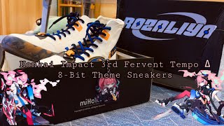 Unboxing Honkai Impact 3rd Fervent Tempo Δ 8Bit Theme Sneakers [upl. by Renmus196]