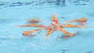 Synchronised Swimming Team Free Gold  Singapore [upl. by Rowell863]