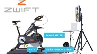 How to Set up a Spinning bike on Zwift with a power meter StepbyStep [upl. by Radborne]