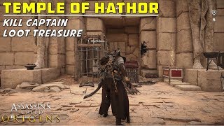 Temple of Hathor  Loot Treasure amp Kill Captain  Location Objectives  Assassins Creed Origins [upl. by Ahscrop]