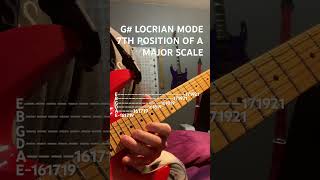 G LOCRIAN MODE 7TH POSITION OF A MAJOR SCALE guitar guitarist guitarsolo bluesmusic shorts [upl. by Stoller]