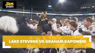 4A State Title Lake Stevens defeats GrahamKapowsin 316 to win backtoback football titles [upl. by Enegue]