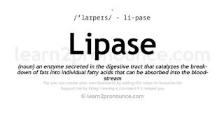 Pronunciation of Lipase  Definition of Lipase [upl. by Llekcm644]