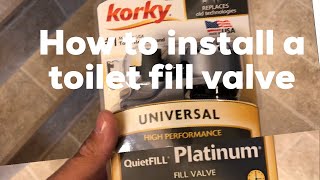 How To Install A Toilet Fill Valve [upl. by Ulyram]