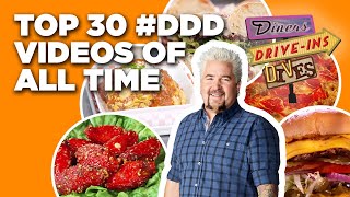 Top 30 DDD Videos of ALL TIME with Guy Fieri  Diners DriveIns and Dives  Food Network [upl. by Eilatan]