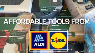 Affordable tool finds from Aldi Workzone amp Lidl Parkside GIVEAWAY [upl. by Joseito]