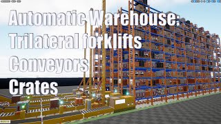 Automatic Warehouse system with trilateral forklifts for Unreal Engine [upl. by Harraf]