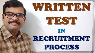 WRITTEN TEST IN RECRUITMENT PROCESS  CAREER GUIDANCE [upl. by Yllib]