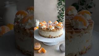 🍊Mandarinen Waffeltorte🍊 das Rezept findet ihr in den Kommentaren🤍 [upl. by Trudnak393]