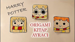 Kağıttan Kolay Origami Kitap Ayracı Yapımı Harry Potter 🥰 [upl. by Dolloff246]