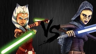 Star Wars the Clone Wars Ashoka Tano vs The dark Unknow Barriss Offee [upl. by Cormier661]