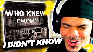 quotI NEVER KNEWquot Gen Z Reacts to WHO KNEW  Eminem DIRTY [upl. by Ahseiyt972]