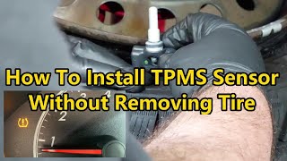 How To Install TPMS Sensor Without Removing Tire [upl. by La Verne]