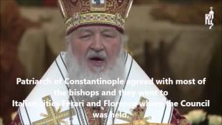 Moscow Orthodox Patriarch criticizes Union with Rome [upl. by Thaine288]