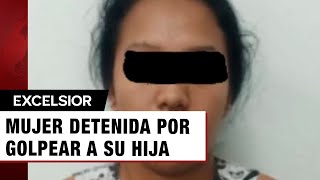 Mujer golpea a su hija con el cable de una rizadora de cabello [upl. by Coletta]