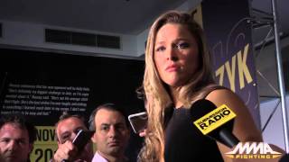 UFC 193 Ronda Rousey Media Day Scrum [upl. by Ertnod311]