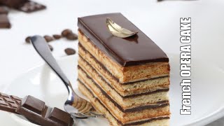 French Opera Cake  Coffee Cake  Very Easy and Simple Recipe with Joconde base sponge biscuit [upl. by Piegari]