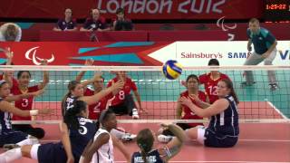 Sitting Volleyball  USA vs CHN  Womens Gold Medal Match  London 2012 Paralympic Games [upl. by Ardiedak]