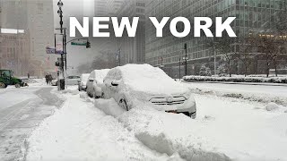 100 Hours Of NYC Snow Walk  Heavy Snowfall in New York City 4K NYC Snow Walk in Manhattan ASMR [upl. by Attikin]