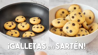 Galletas SIN HORNO en Sartén con 3 INGREDIENTES 🍪 [upl. by Beth943]