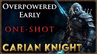 OP Early Mage Carian Knight One Shot God  Elden Ring Early Game Astrologer Mage Build Guide [upl. by Haraz946]