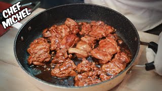 POULET AU CARAMEL  UNE RECETTE DE MON LIVRE  Recette facile rapide et économique [upl. by Etram]