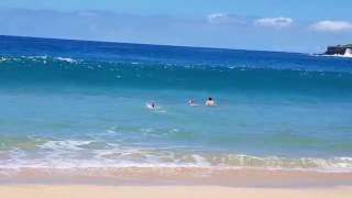 Big Waves at Hulopoe Bay in Lanai [upl. by Mariel]