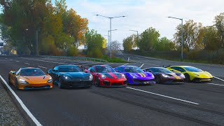 Forza Horizon 4 Drag race 720S vs Aventador SV vs Ford GT vs GT2 RS vs 488 Pista vs 812 [upl. by Waldner]