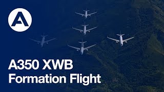 “Family flight” – Five Airbus A350 XWBs together in flight [upl. by Quennie]