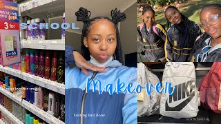 A MINI SCHOOL GLOWUP💕 braids mini hygiene restockhaulzoo visit South African YouTuber [upl. by Macdermot]