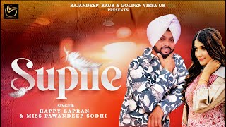 Supne Happy Lapran amp Miss Pawandeep  Official Video  Latest Punjabi Songs 2024  Golden Virsa UK [upl. by Nylde]