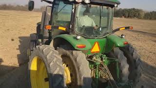 Drilling Triticale with the John Deere 7200R and John Deere 1560 drill [upl. by Sihonn]