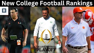 NEW Top 25 College Football Rankings  Change In College Football Playoff Picture [upl. by Ecinnahs]