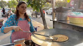 Surat Aunty serves over 120 Types of Parathas  Indian Street Food [upl. by Nnail]