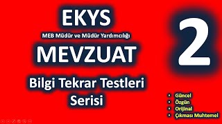 EKYS Mevzuat Bilgi Tekrar Testi  2 Tüm Kanunlar Karma [upl. by Seaddon274]