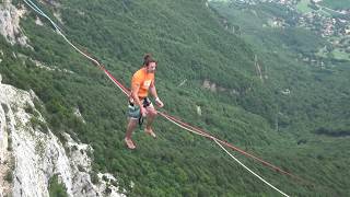 SlacklineTutorial  Easy Highline Tricks for Beginners 1 [upl. by Arianna751]