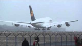 Airbus A380 EPWA landing Warszawa pierwsze lądowanie na Okęciu [upl. by Ojoj]