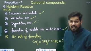 Carbonyl Compounds lecture 4 properties of Carbonyl Compounds part 3 pankaj sir [upl. by Adest]