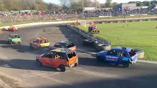 Junior banger heat 2  Cowdenbeath racewall 27424 [upl. by Ayokahs872]