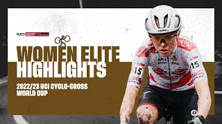 Women Elite Highlights  RD 7 Hulst NED  202223 UCI CX World Cup [upl. by Ayotan]