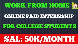 online paid internship for students 🔥  stipend 50k per month Sony Research India remote internship [upl. by Wolsky]