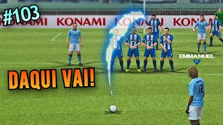 SAIU MEU PRIMEIRO GOL DE FALTA  PES 2013 PS2 RUMO AO ESTRELATO 103 [upl. by Nomzzaj32]