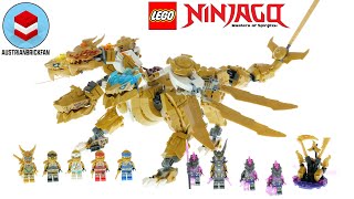 LEGO Ninjago 71774 Lloyds Golden Ultra Dragon Speed Build [upl. by Aiekat234]