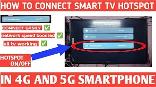 How to connect smart TV hotspot in smartphone  smartphone me tv ka hotspot kaise connect kare [upl. by Ominoreg]