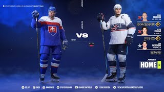 NHL 24 IIHF Tournament USA Vs Slovakia group stage 4k ultra hd PS5 [upl. by Valorie367]