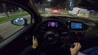 2021 Abarth 595C Competizione 14 TJet 180 HP  Night City POV Test Drive [upl. by Ynnaf]