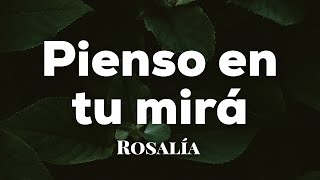 ROSALÍA  PIENSO EN TU MIRÁ  LETRA ENGLISH LYRICS [upl. by Eisdnyl]