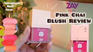 Honest Review Of Zay Beauty Bloom Blush 🌼 beauty makeup [upl. by Aitas]